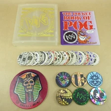 Authentic POG Brand Lot of 50 Pogs 6 Slammers Case Micro Tournament Game Board