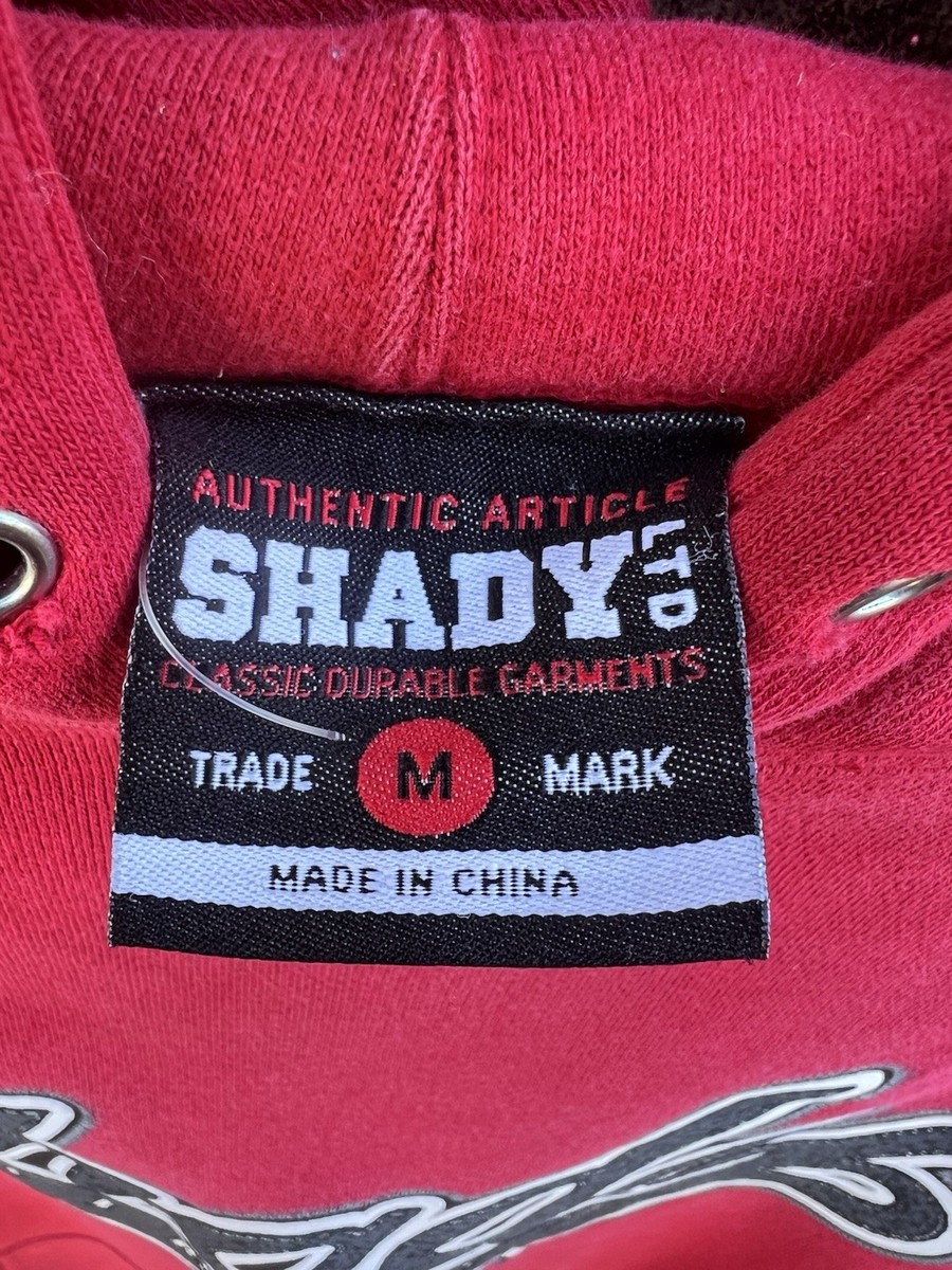 Vintage Y2K Shady Ltd. Eminem Red Hoodie Sweatshirt Sz M | eBay