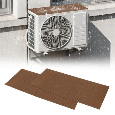 2Pcs Air Conditioner Drip Cushion 39''x16''x5/32'' Self-Adhesive AC Top Pad Brown