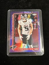 2025 Topps Chrome Drake London Football Leather Purple Refractor 64/75