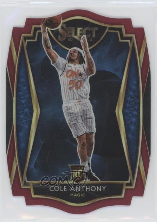 2020 Select Premier Level Maroon Prizm Die-Cut /175 Cole Anthony #177 Rookie RC