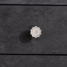 Faceted Bloom Glass Knob Door Drawer Pull Kitchen Cabinet Dresser Handle