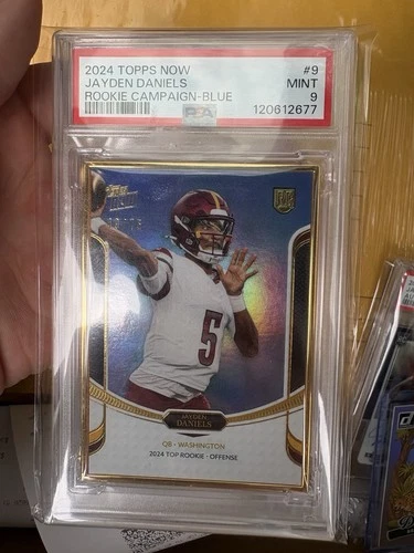 2024 Topps Now Blue Rookie Jayden Daniels #9 PSA 9 Football
