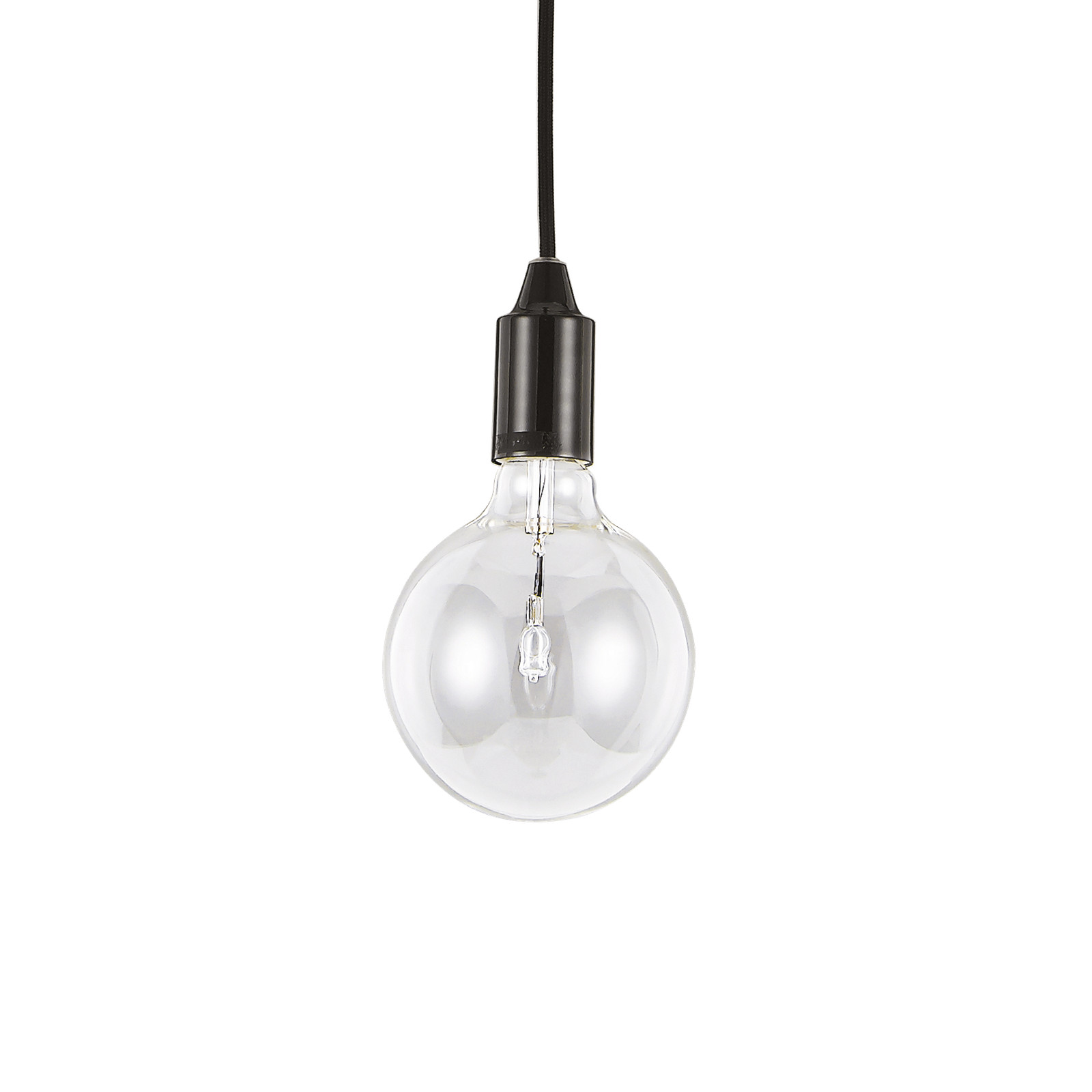 Ideal Lux Edison SP1 Nero Lampada Sospesa Minimal E27 Design Moderno