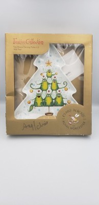 Clare Mackie ''Kitty Tree'' Shaped Serving Platter Whimsical Xmas 14'' Royal Worces