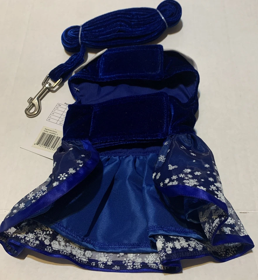 NWT Doggie Design  Holiday Blue White Snowflake With Harness Small - Image 3 of 4