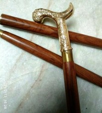 Brass Derby/Designer Handle Wooden Walking Stick Cane X-mas/Father's Day/Men.