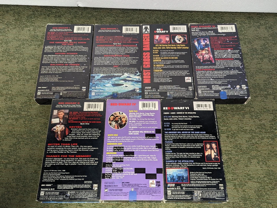 Lot Of 7 VHS Red Dwarf I-VI - BBC VHS Cassette Tapes Movie Show TV - Sci-Fi - Image 4 of 4