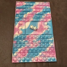 NEW Large Dice Game Fidget Board Toy Chess Board Fidget Pop Game Purple