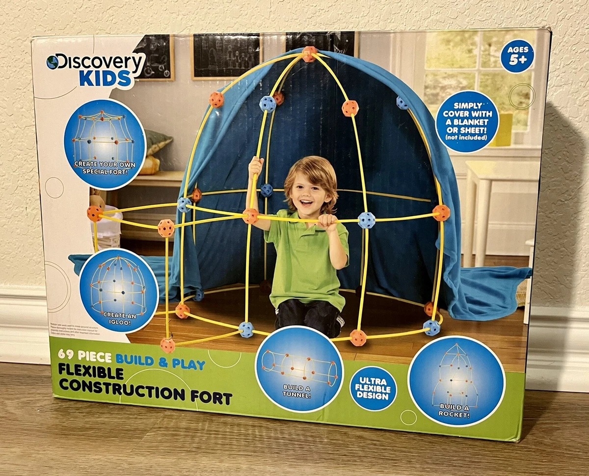 Kit de construction Discovery Kids - Tente - Fort - 69 pièces - Pureweb