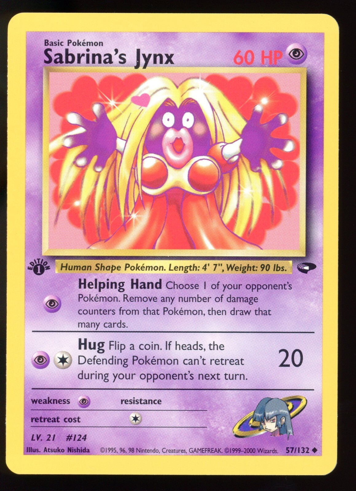 Sabrina's Jynx Gym Challenge 57/132 1st Edition Uncommon Pokemon Card WOTC