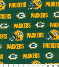 CLASSIC GREEN BAY PACKERS COTTON FABRIC Half Yard 1/2 yd 18"x44"