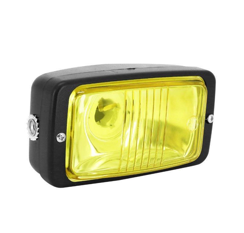 Phare universel jaune 140mm rectangle pour restaurer une moto ancienne ou un cyclo