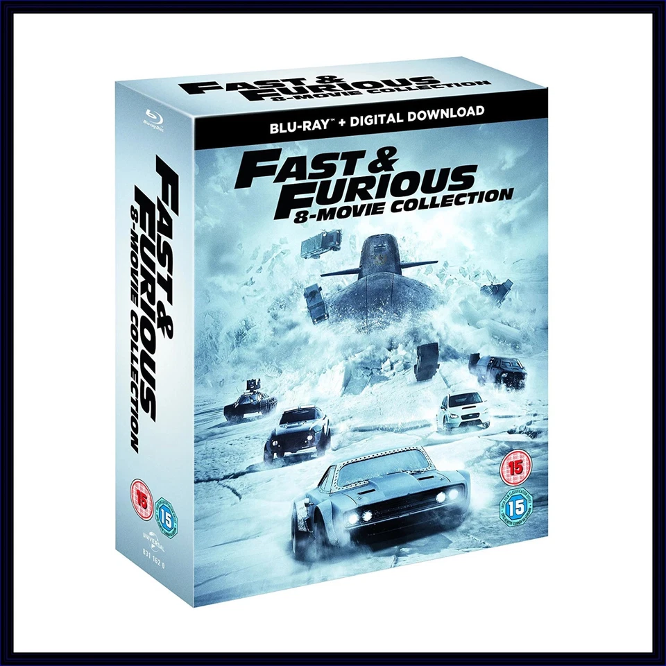 Fast & Furious 8-Movie Collection (8-DISC BOX SET) [Blu-Ray] [Region Free] Foto 2 de 2