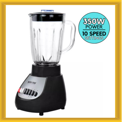 Better Chef IM-618GB 10 Speed 5 Cup Capacity 350 Watt Glass Jar Blender in Black