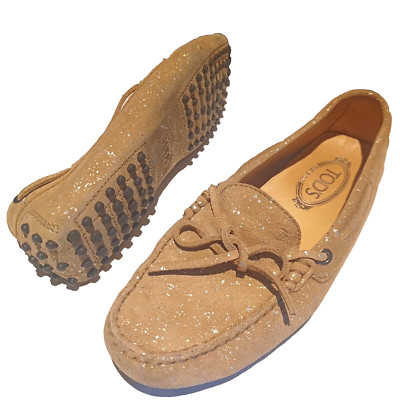 Tod's Tods Gommino Driving Moccasins Loafers Womens 38.5 8.5 Boat Paint Splatter