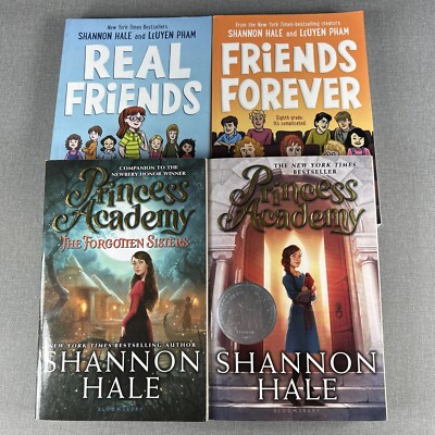Shannon Hale Real Friends Forever Princess Academy 4 Trade Paperback Book Lot