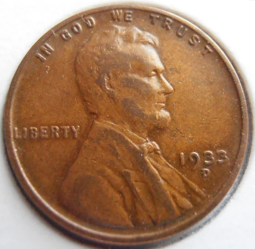 1933 D Lincoln Cent, Depression-era, Only 6.2 Million Minted, (33DRD9)
