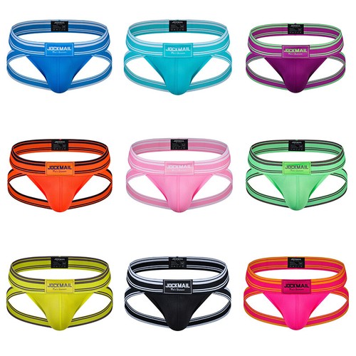 1/3packs Men's Jockstrap Thong Mesh Bikini Briefs Sexy Gay Underwear G String - Picture 6 of 33