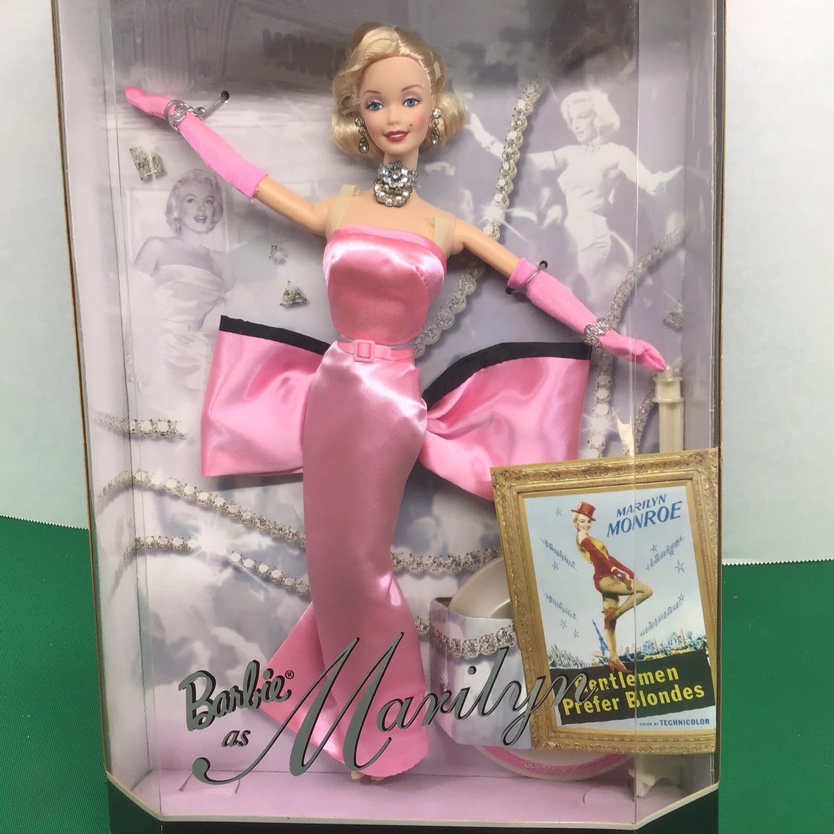 BARBIE As MARILYN MONROE 1997 Mattel GENTLEMEN PREFER BLONDES Hollywood  Legends