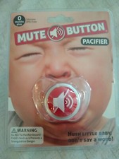 Mute   BUTTON PACIFIER NEW BORN SILICONE BPA FREE