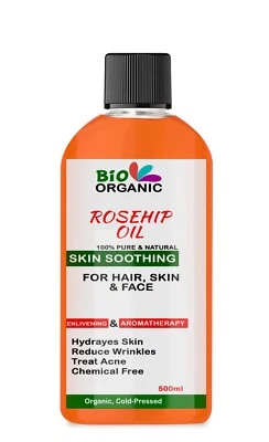 Rosehip Oil Organic Skin Essential Oil Pure & Natural Best Facial Oil