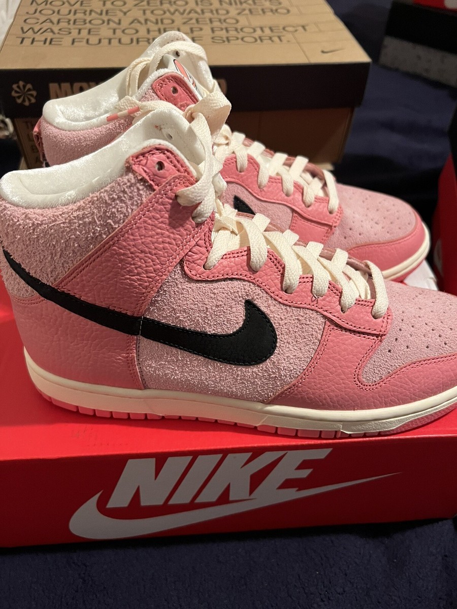 W Nike Dunk High 'Hoops' DX3359-600 Med Soft Pink/Black US W Nike Dunk High 'Hoops' DX3359-600 Med Soft Pink/Black US