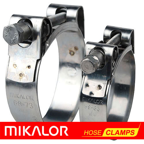 MIKALOR W2 Stainless Steel Hose Clamps / Supra / Exhaust / T Bolt / Marine Clip