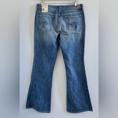 Guess Vintage Melrose Flare Regent Dazzel Vintage Wash Jeans Size 31 NEW - Picture 7 of 11
