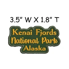 Kenai Fjords National Park Patch Embroidered Iron-on Applique Nature Souvenir