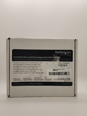 StarTech Dual-Slot M.2 Drive to SATA Host Adapter for M.2 NGFF SSDs-RAID