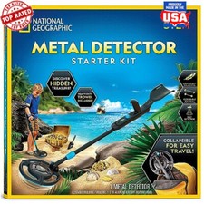 Kids Metal Detector Kit Waterproof Coil  Trowel Lightweight Beach Hunter New