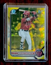 2022 BOWMAN CHROME DRAFT SAPPHIRE  ADRIAN PLACENCIA YELLOW  1ST BOWMAN 24/50
