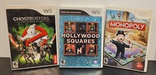 Nintendo Wii Games - Lot of 3 (Monopoly, Ghostbusters, Hollywood Squares) Tested