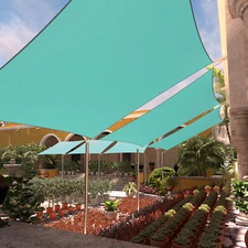 14' 16' Rectangle Square Sun Shade Sail Canopy Fabric Cover Outdoor Patio