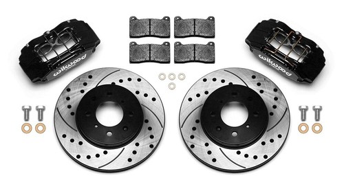 -OEN BOX-Wilwood 140-12996-D 90-13 Honda/Acura 4Piston Frt Caliper/Rotor Kit Blk
