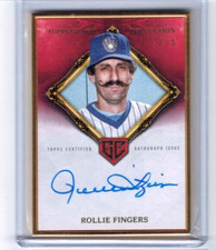 2023 Topps Gilded Collection Rollie Fingers Gold Framed HOFers Auto Red #'ed 2/5
