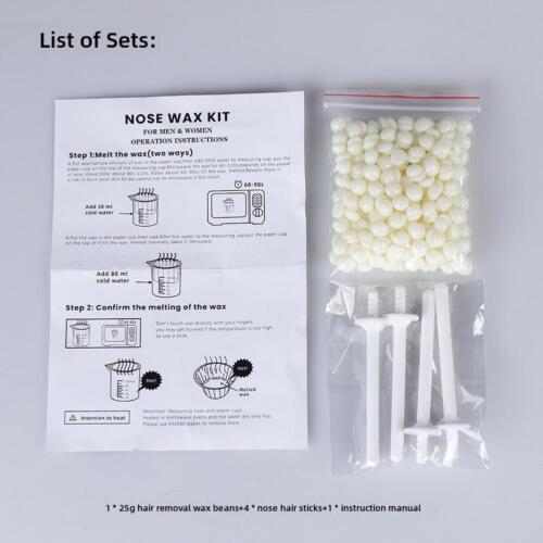 Nose Ear Hair Removal Wax Kit Painless & Easy Mens Nasal Waxing Strip Remover - Picture 3 of 14