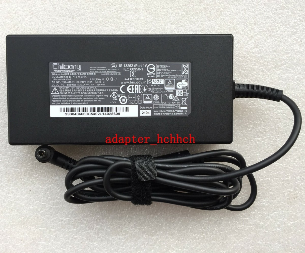 New Original Chicony MSI 20V 7.5A AC Adapter for Sword 15 A11UD