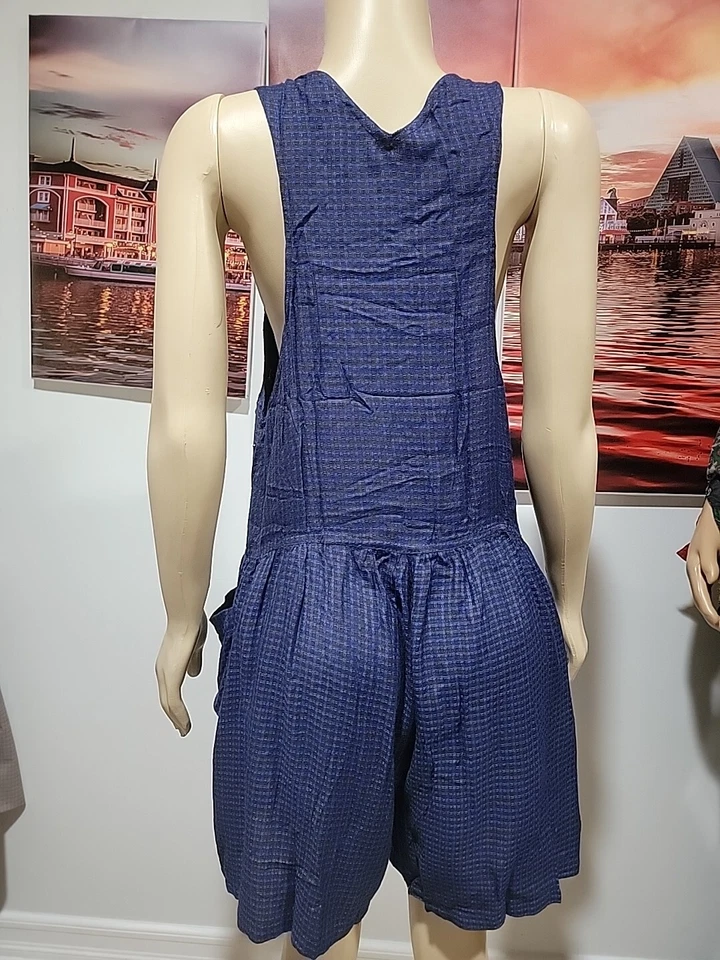 REGANDE! MAMELUCO MUJER DISEÑO RARO AZUL VINTAGE LENTEJUELAS TALLA M CON BOLSILLOS #F Foto 4 de 4