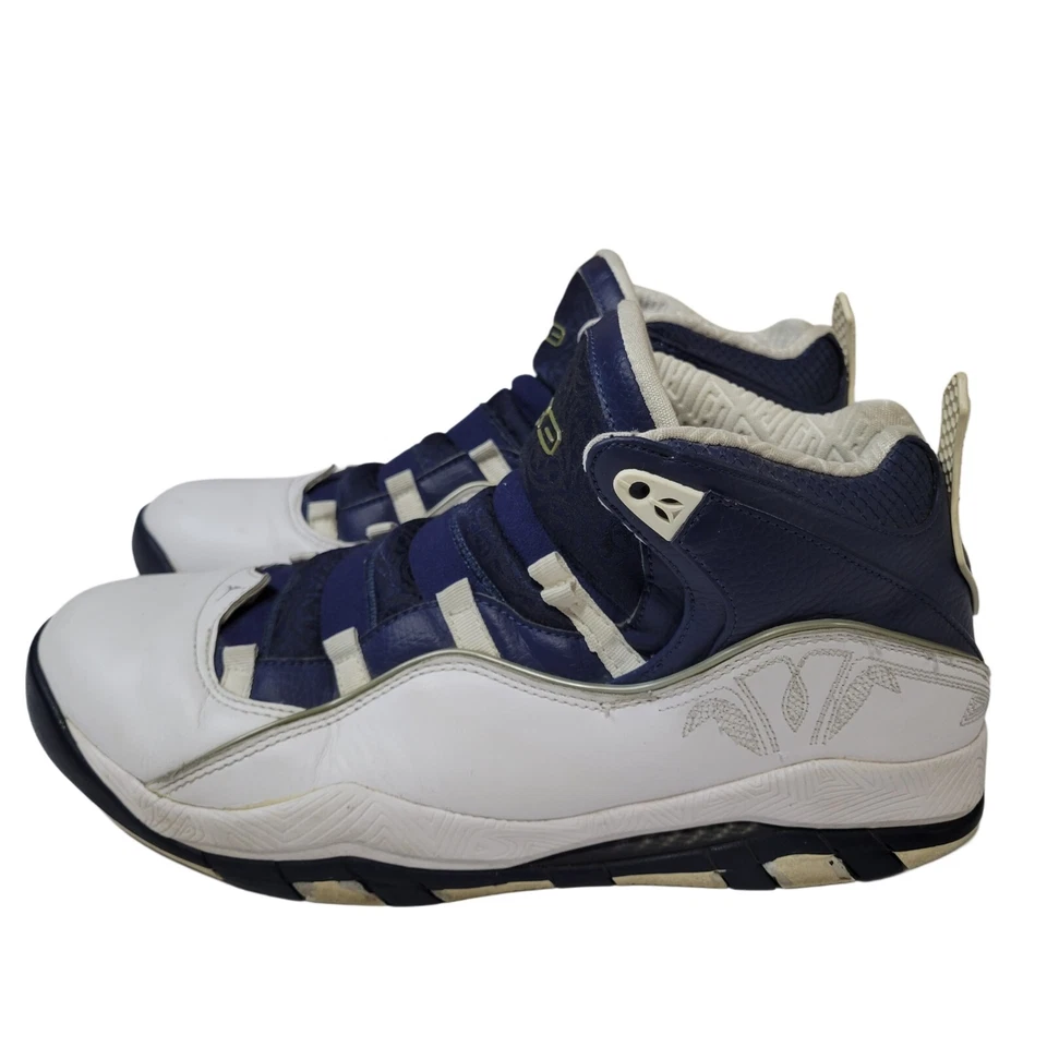 Air Jordan Olympia Mid Top Blanco Medianoche Azul Marino 323096-102 Para hombres Talla 11 Sin Cordones Foto 2 de 4