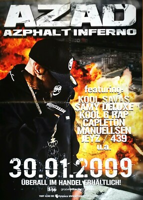 AZAD - 2009 FRANKFURT - orig. Concert Poster - Plakat A1 F/U 866