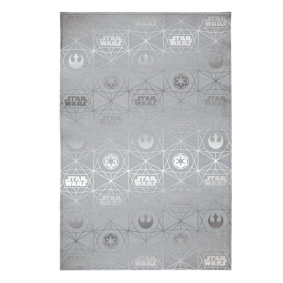 Sudadera Jersey Tejida Logotipo e Icono Star Wars Manta Polar Doble Gris/Plateado Foto 2 de 4