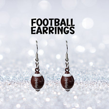 Football Earrings, Sports Earrings, Football Lover Gift, Cute Dangle Earrings