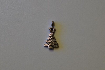 Anhänger Christbaum Weihnachtsbaum Schmuck silber