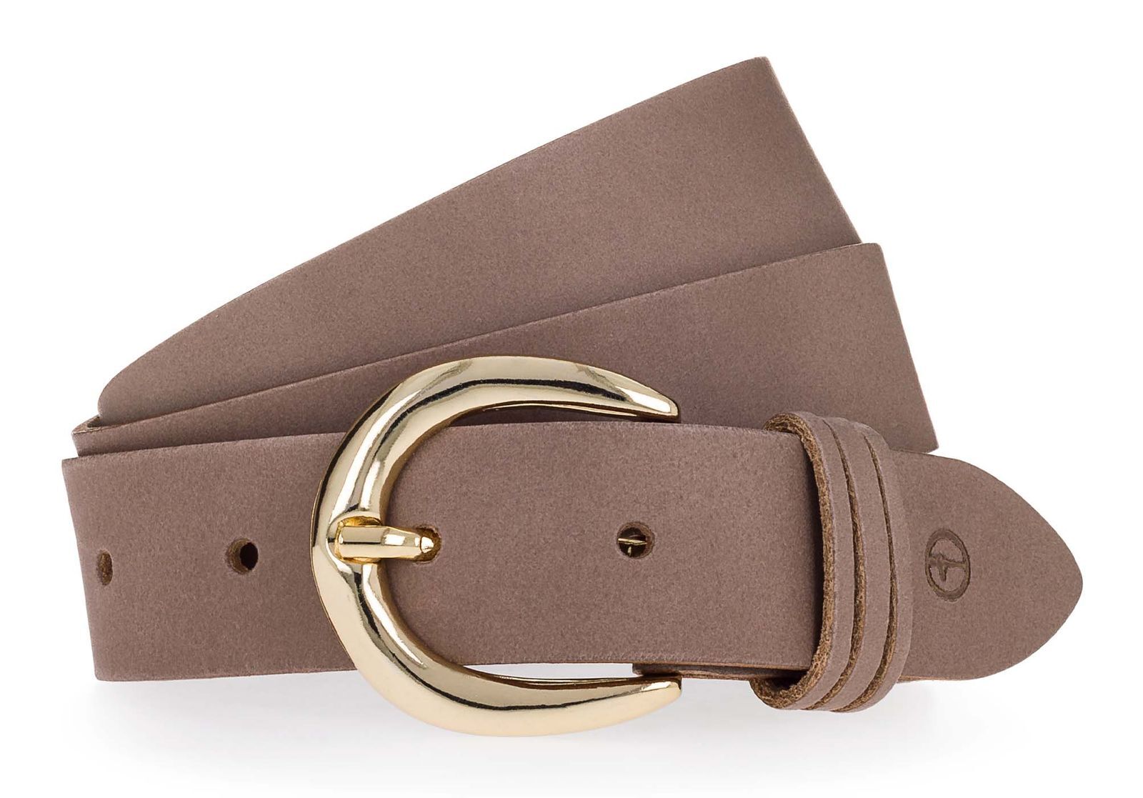 Tamaris belt Leather Belt W80 Dark Taupe