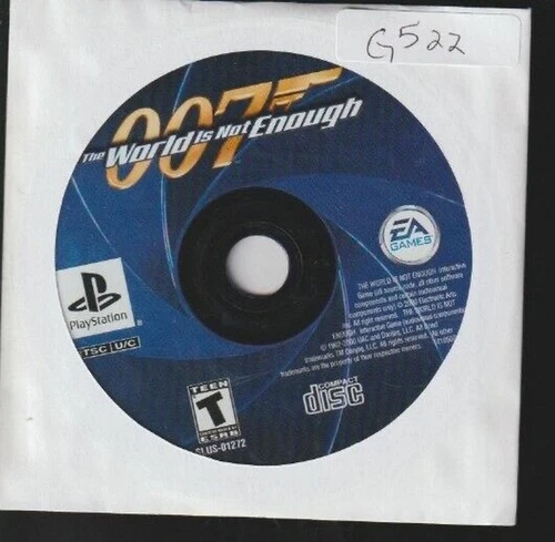 007 The World Is Not Enough Sony PlayStation 1 Used Video Game Disc Only Sleeved