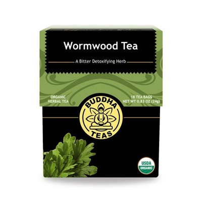 Buddha Teas - Organic Wormwood Tea - 18 Count (Pack of 1),