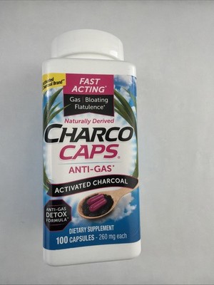 CHARCO CAPS for GAS & BLOATING Anti-gas Activated Charcoal Caps 100ct Bottle