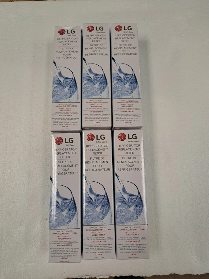 LG LT700P Refrigerator Water Filter 6 Pack